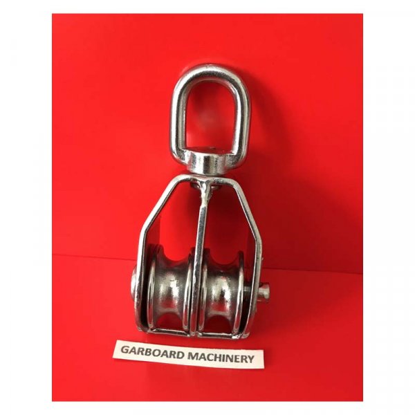 STAINLESS STEEL SWIVEL EYE DOUBLE PULLEY