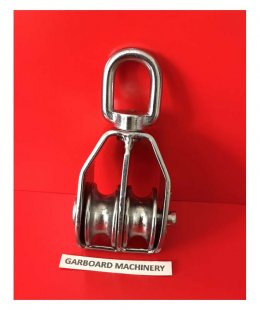 STAINLESS STEEL SWIVEL EYE DOUBLE PULLEY