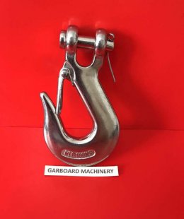 STAINLESS STEEL CLEVIS SLIP HOOK WITH LATCH