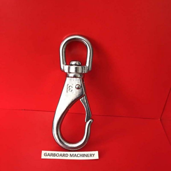 STAINLESS STEEL SWIVEL EYE SPRING SNAP HOOK