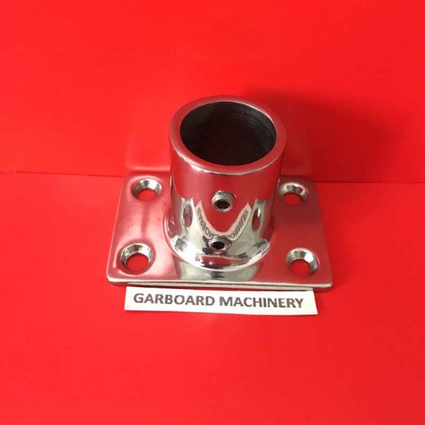 STAINLESS STEEL STANCHION SQUARE BASE 90°
