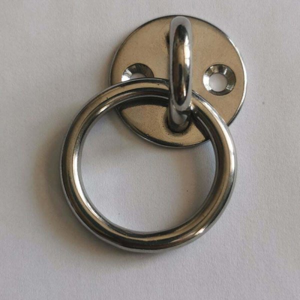 STAINLESS STEEL FIXED EYE PLATE WITH RING