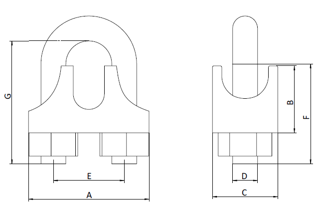 DIN741 MALLEABLE WIRE ROPE CLIP